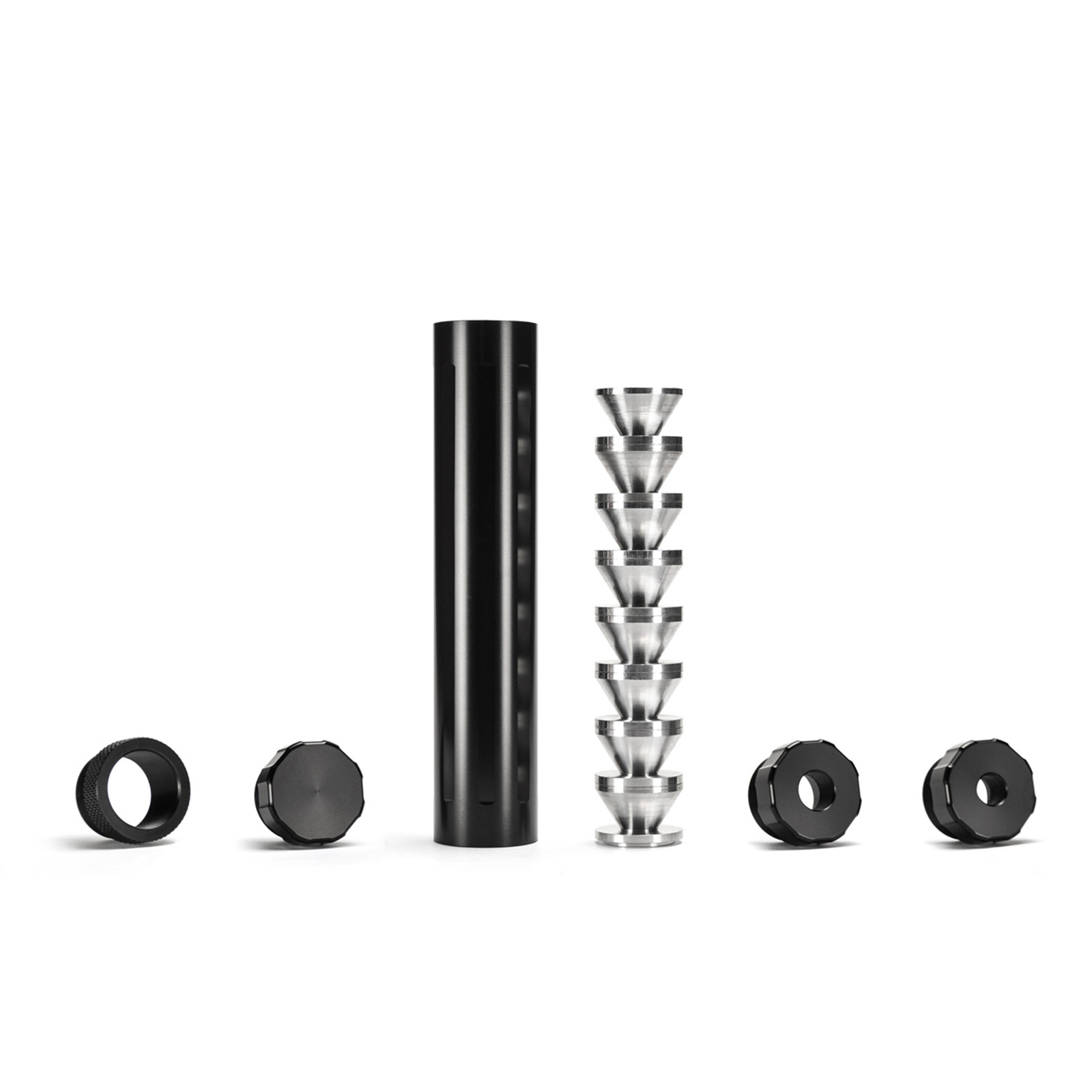 Lightweight 1.375x24 D Cell K Cup Aluminum Solvent Trap 9mm .22 From 1Kit | 1/2x28 + 5/8x24 Thread