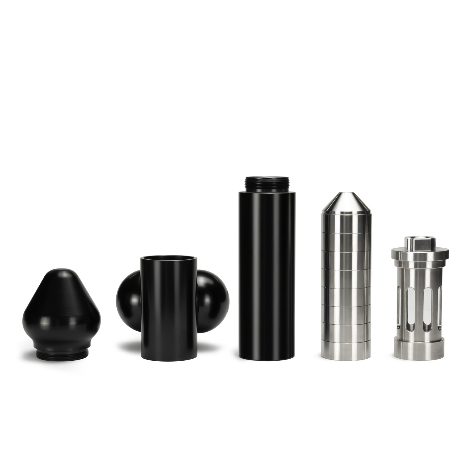 8 inch dick solvent trap B cell CNC stainless steel cups with 1/2x28 thread